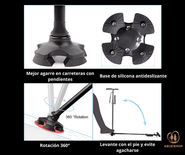 BASTÓN PLEGLABLE CON LUZ LED